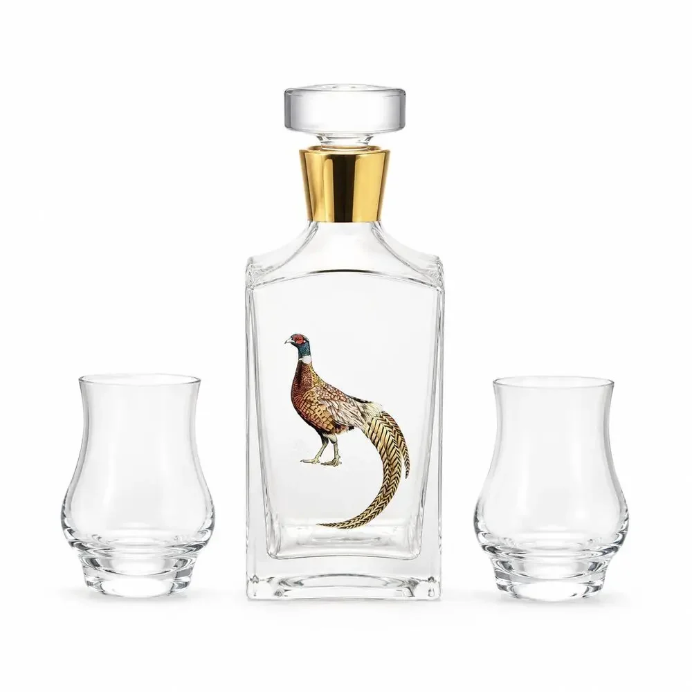 Rare Williams Sonoma Plymouth Crystal Whiskey Decanter Set